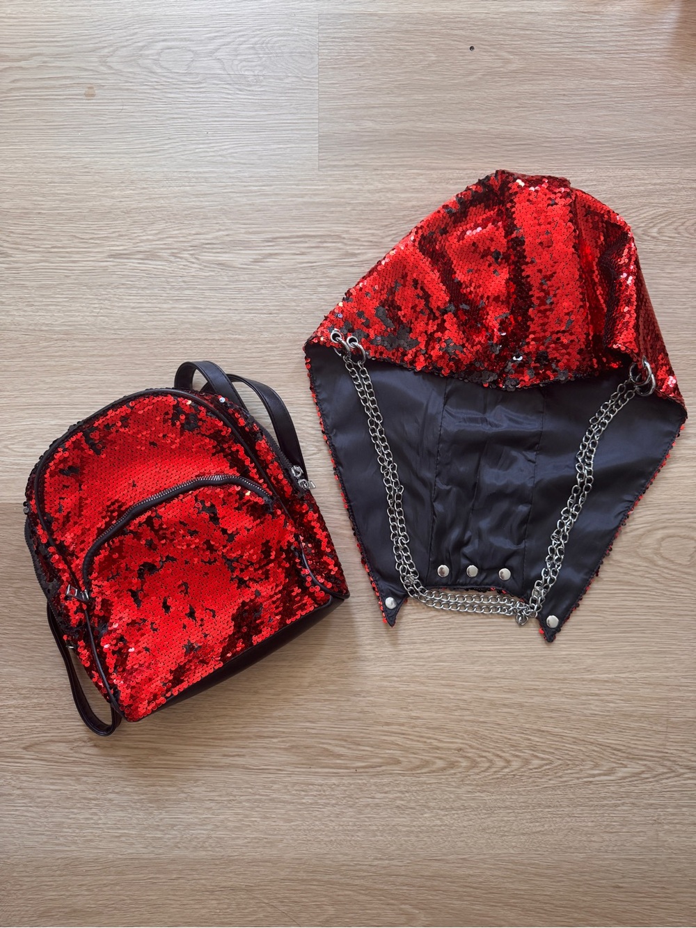 Dollskill Disco Fusion Hooded & Backpack - RED